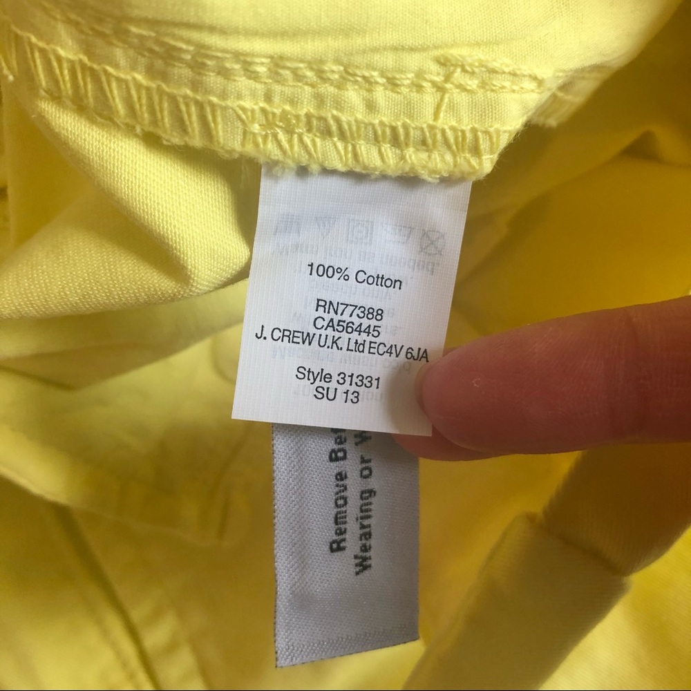 **100% COTTON**J CREW BRIGHT YELLOW SCOUT CHINOS - Picture 7 of 10